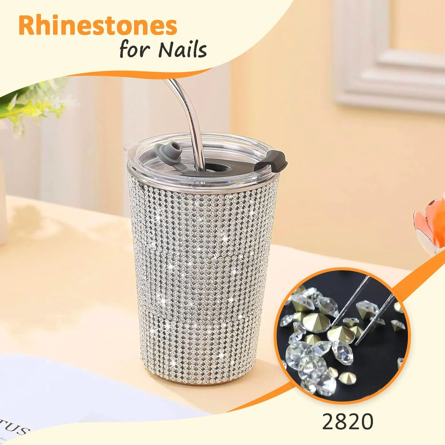 Стразы Круглые из смолы 11 размеров 2820 шт, фото №4