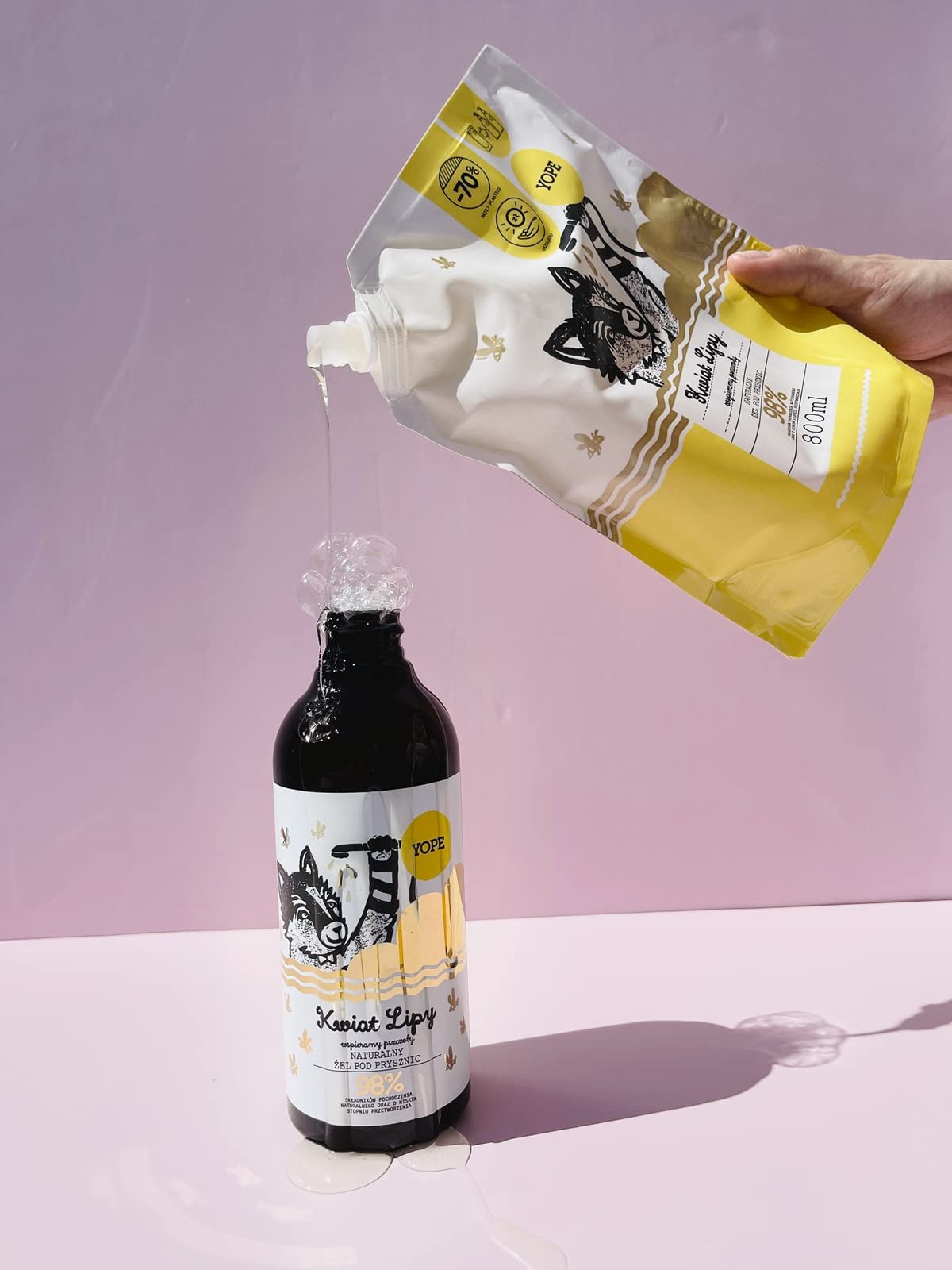 Гель для душа YOPE Refill Lime Flower 800 мл, фото №3