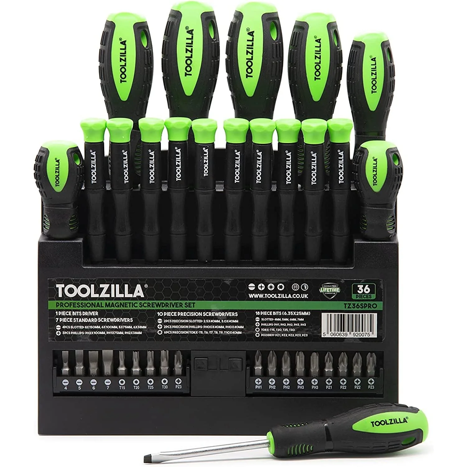 Набір магнітних викруток та підставка TOOLZILLA Professional 36 предметів, фото №1