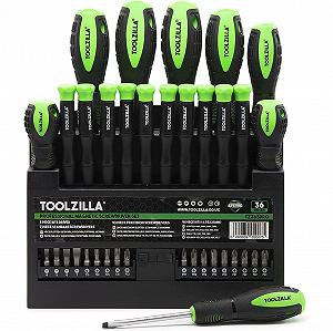 Набор магнитных отверток и подставка TOOLZILLA Professional 36 предметов - Фото 1