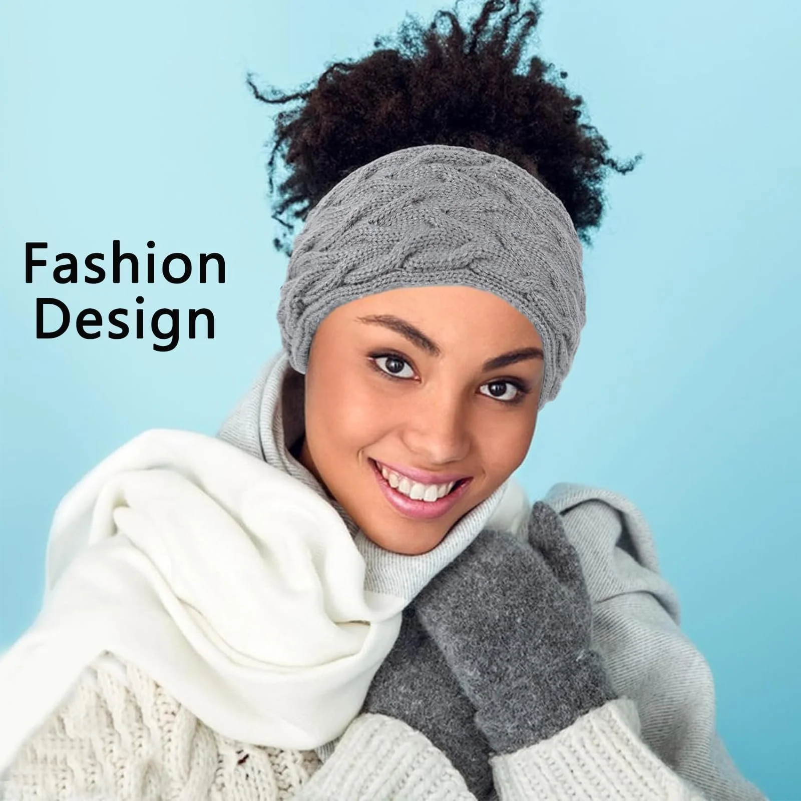 Пов'язка на голову зимова жіноча, фото №6