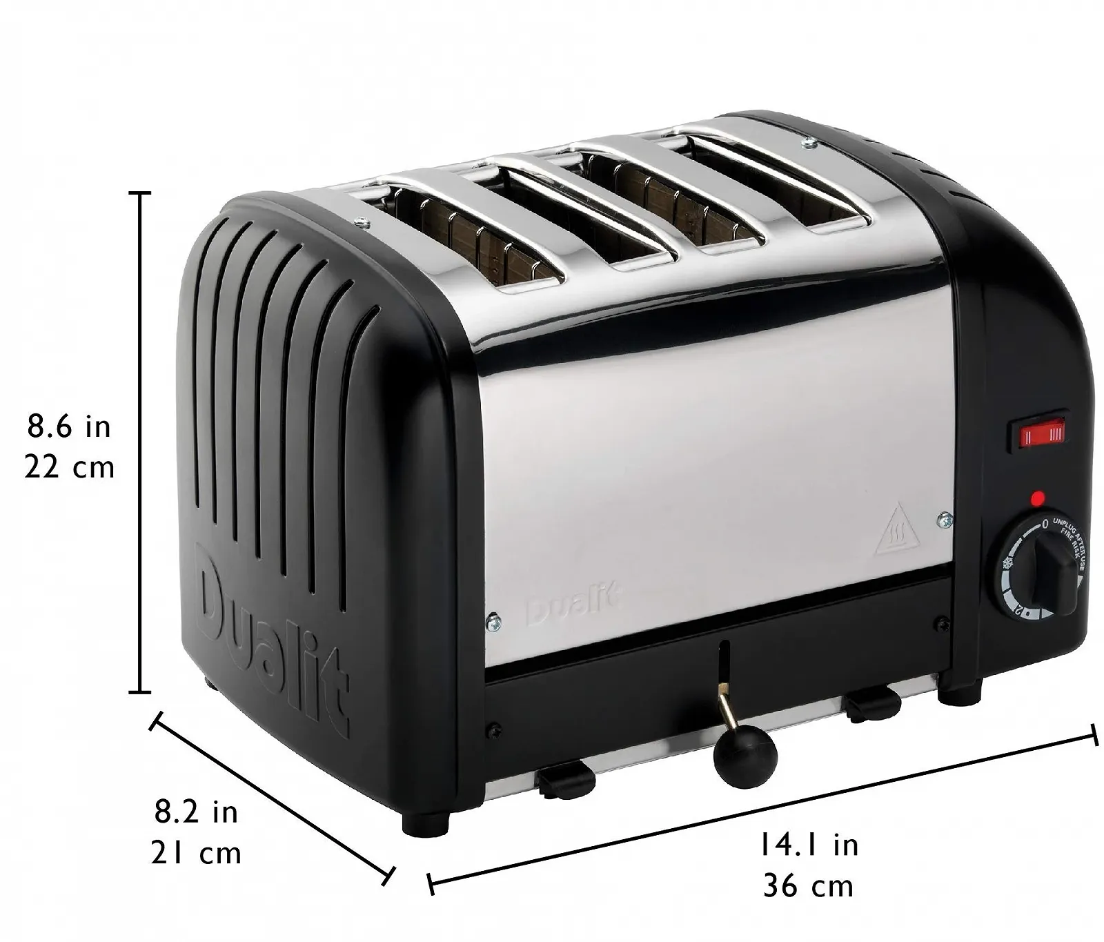 Тостер Dualit Vario на 4 слоти 40344 Чорний, фото №6 Тостер Dualit Vario на 4 слоти 40344 Чорний, фото №6