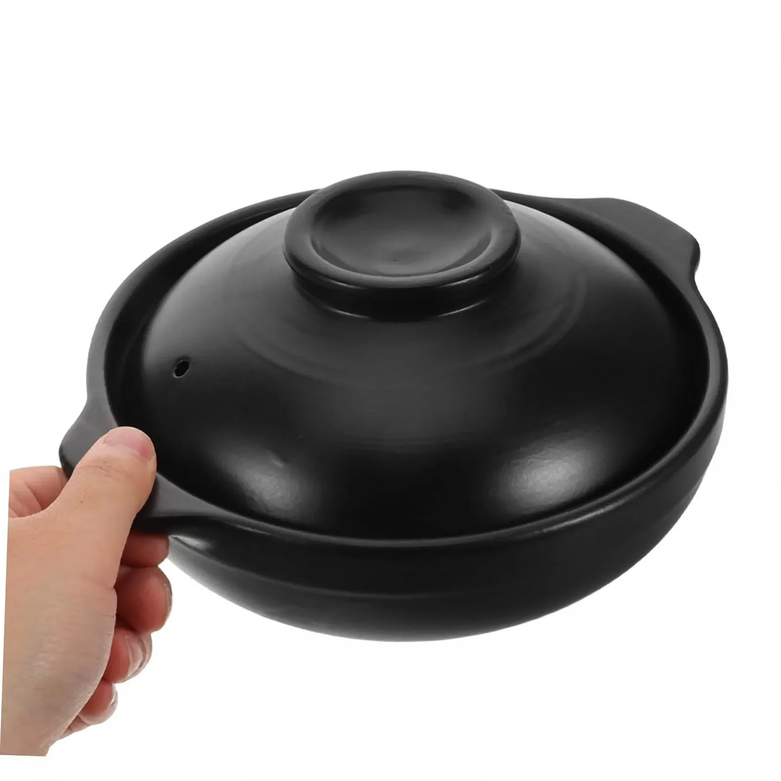 Горшок IMIKEYA керамический с крышкой для бульонов супов и блюд из риса термостойкий, фото №4