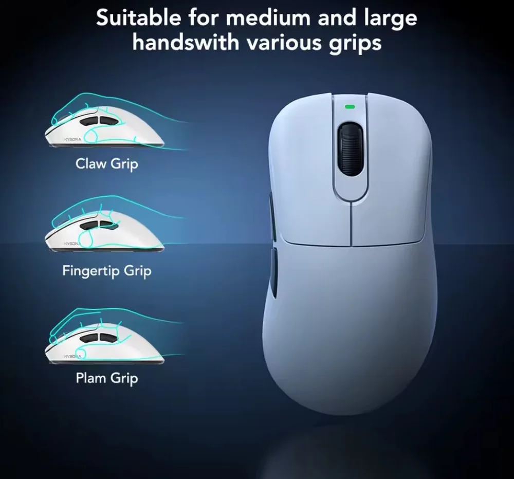 Ігрова мишка KYSONA Mars SE White PAW3311 24000DPI 1000Гц, фото №9