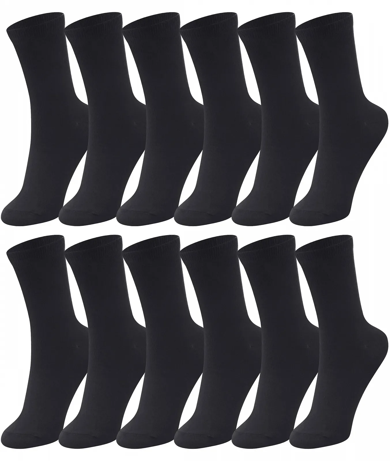 Жіночі бавовняні шкарпетки Duufin Crew, 12 пар, фото №1