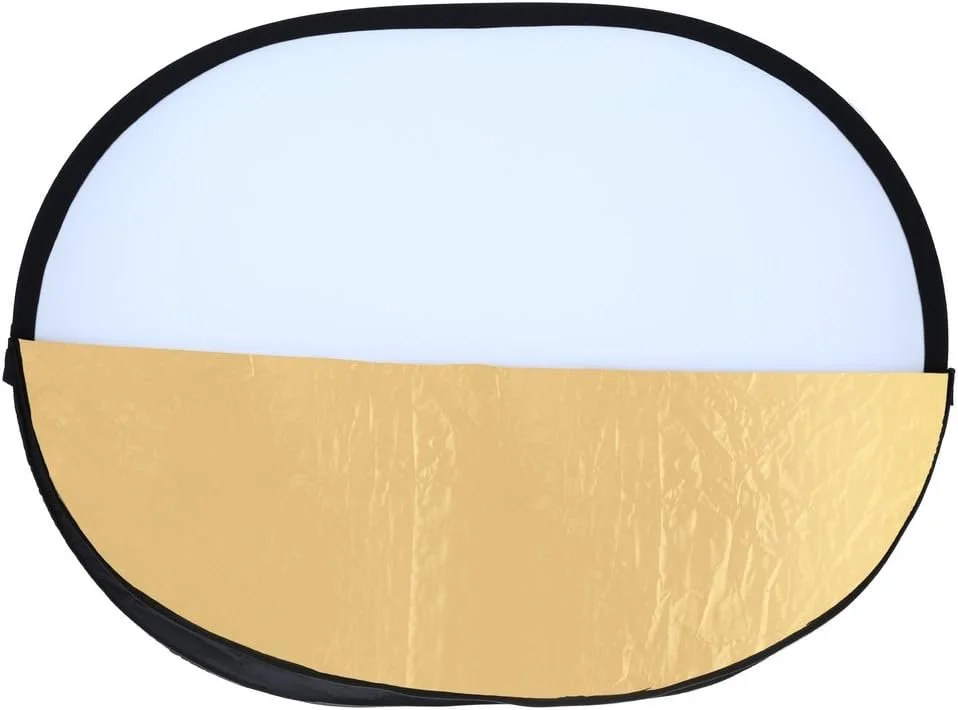 Складаний рефлектор Rollei Pro 5 в 1 / Овальний / 92 x 122 см / Сірий, фото №3