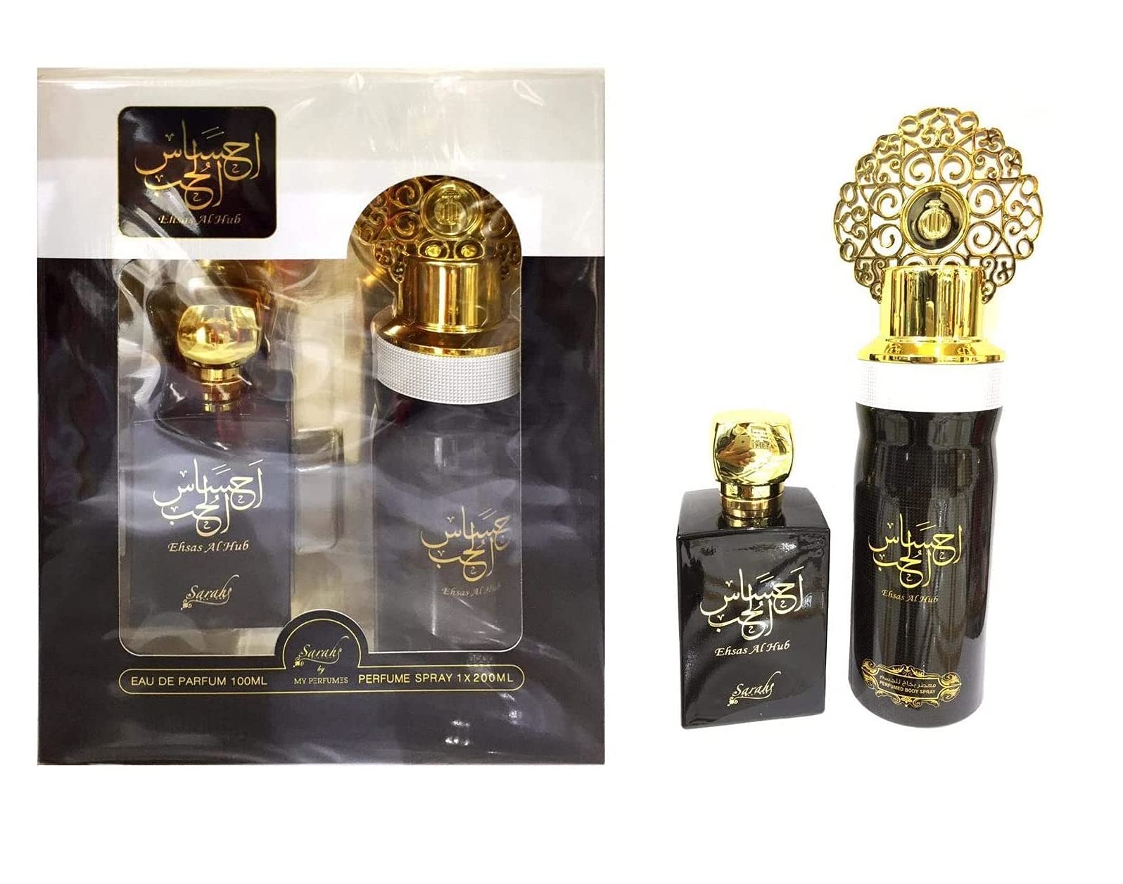 Eau de Parfum Ehsas Al Hub Мужской ОАЭ Подарочный Набор 100 мл Парфюм 200 мл Дезодорант-спрей, фото №4