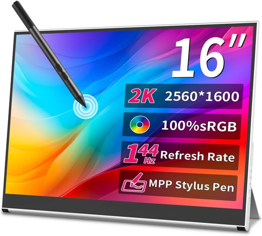 Монітор портативний сенсорний 16" Magedok MG160-QT01 2K IPS 144 Гц, фото №1