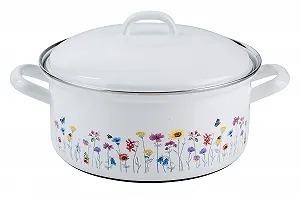 Кастрюля с крышкой Riess COUNTRY 0130-070 20 см 2.0 л Special Edition Flora индукционная - Фото 1
