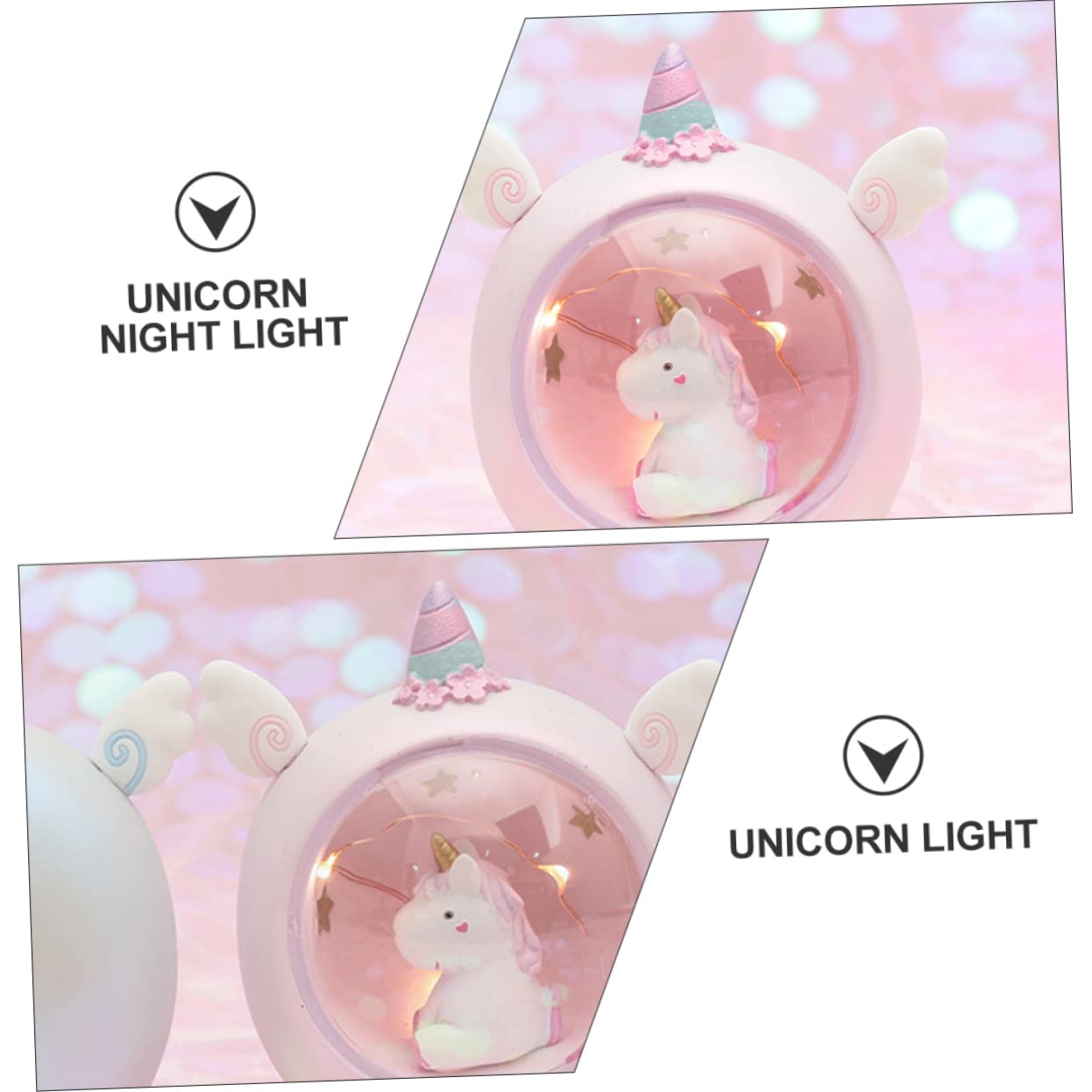 Ночник OSALADI Unicorn светодиодная Прикроватная настольная лампа Детская лампа Резиновая статуя настольная лампа Единорог Мультяшный ночник, фото №7