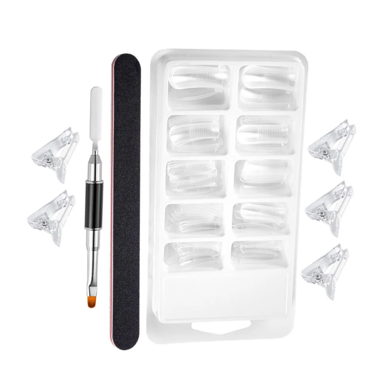 Набор инструментов для маникюра с хрустальным зажимом и полировальными полосками для профессионального маникюра, шаблоны для наращивания ногтей, фото №1 Набор инструментов для маникюра с хрустальным зажимом и полировальными полосками для профессионального маникюра, шаблоны для наращивания ногтей, фото №1