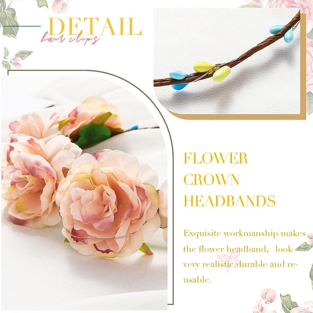 Вінок для волосся зі світлодіодними квітами Zoestar, фото №5 Вінок для волосся зі світлодіодними квітами Zoestar, фото №5