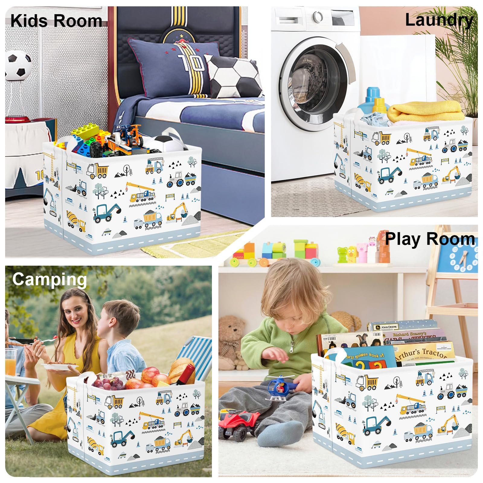 Корзина HUUMONSS для детской, складная, для мальчиков, большая, 36 л, фото №7