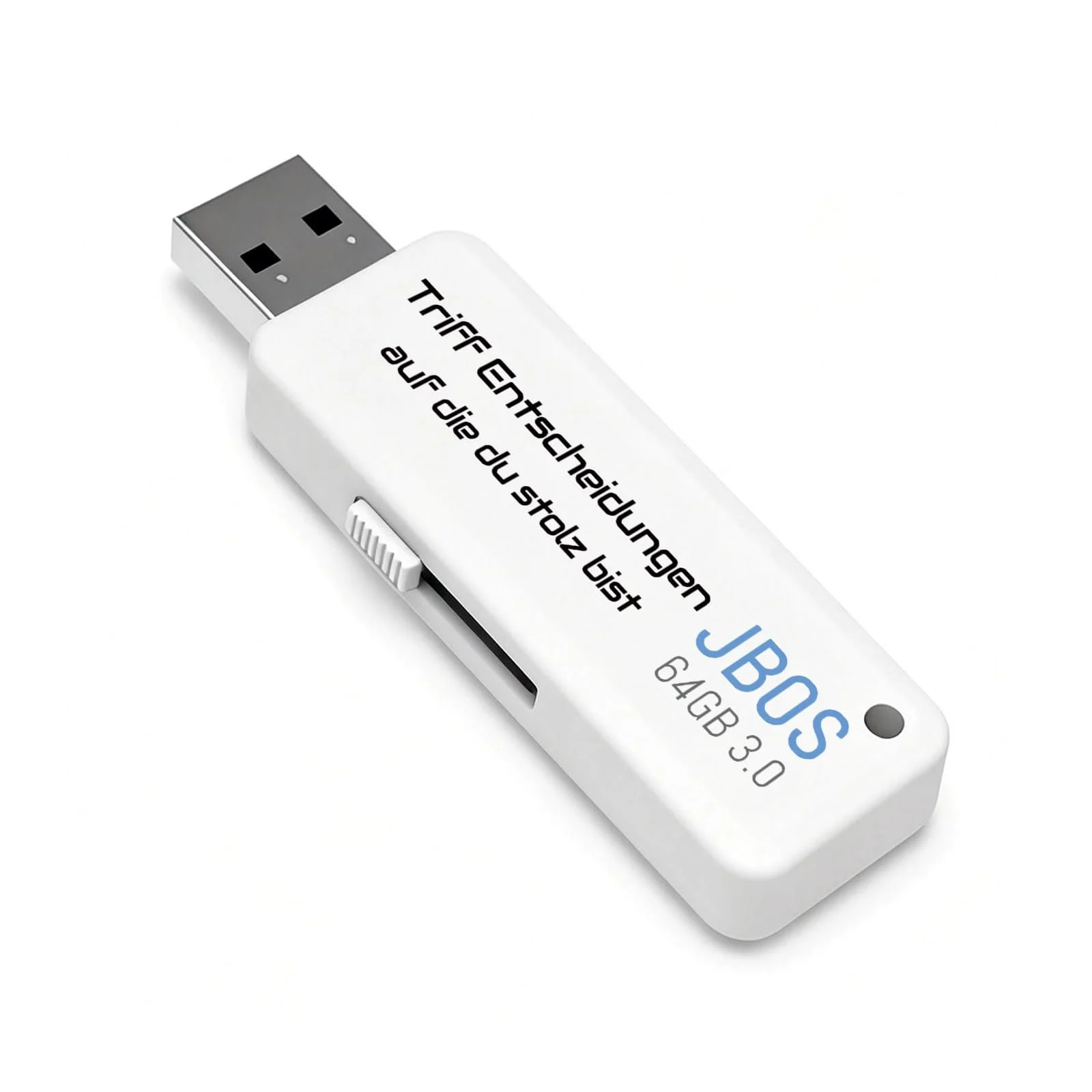 USB-флеш-накопичувач JBOS Slider 64GB USB 3.0 White, фото №1 USB-флеш-накопичувач JBOS Slider 64GB USB 3.0 White, фото №1