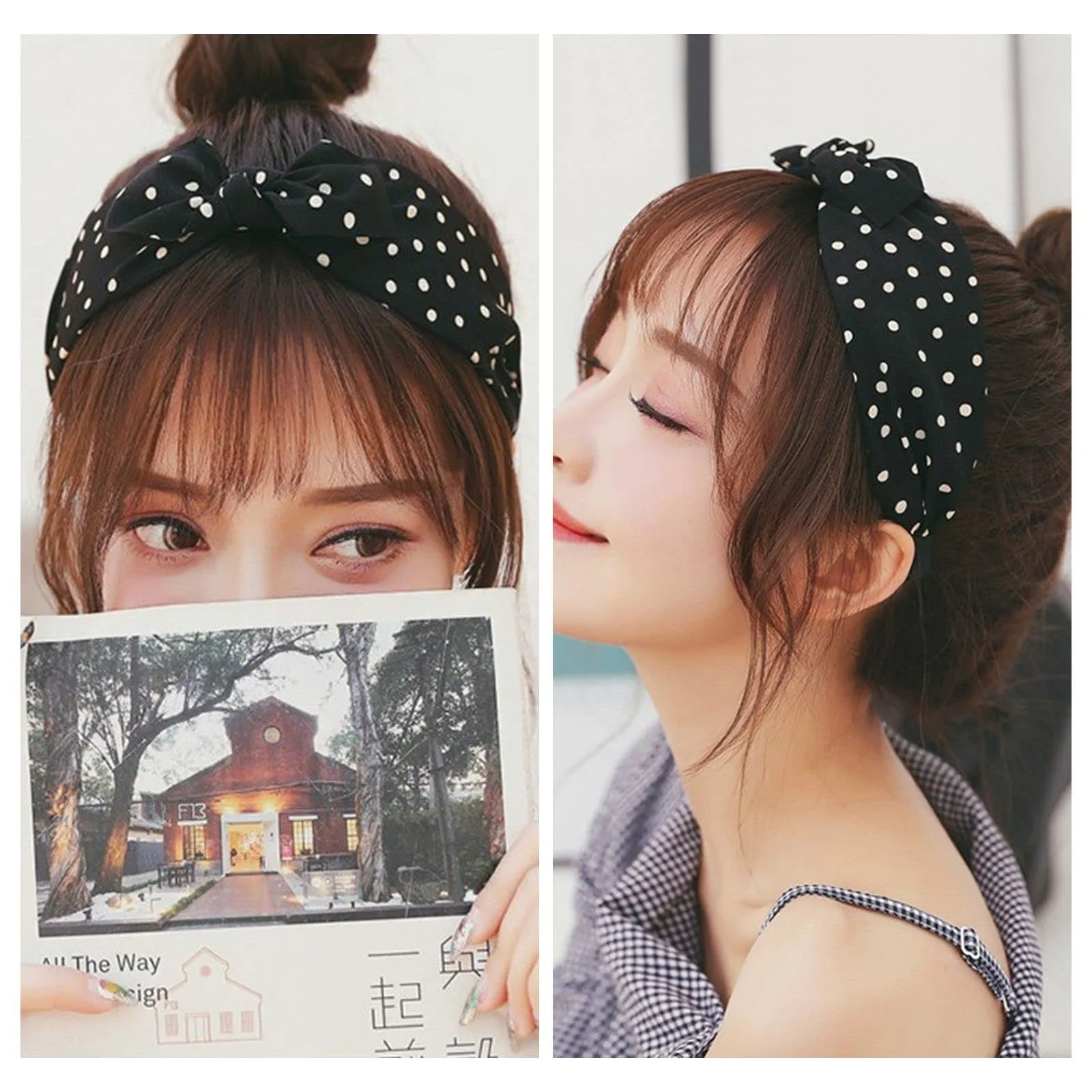 Обруч на голову Тканинна в горошок з бантом, фото №7 Обруч на голову Тканинна в горошок з бантом, фото №7