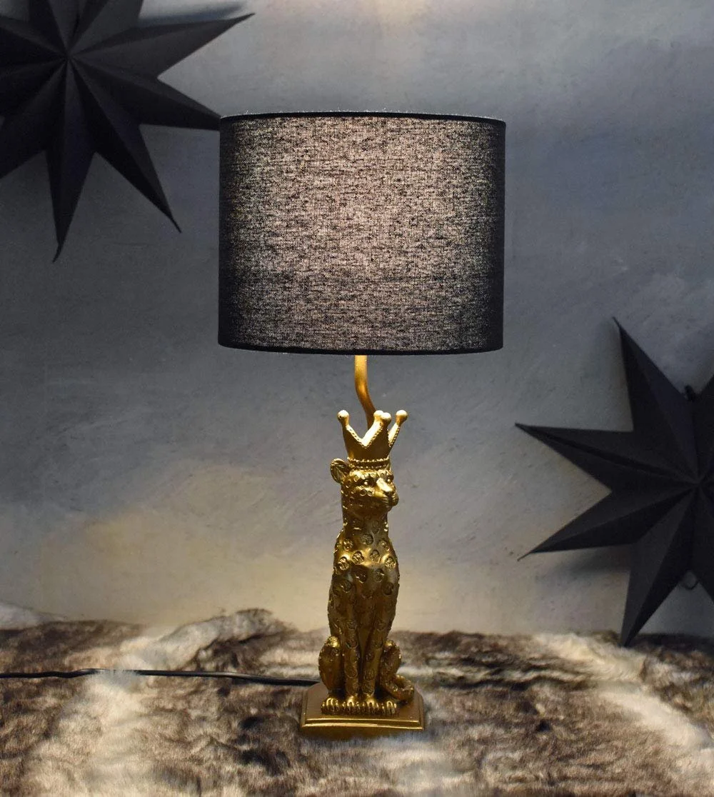 Настольная лампа Palazzo Leopard CW217 Золотисто-черная, фото №4