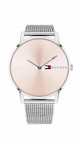 Часы Tommy Hilfiger Аналоговые Кварцевые 1781970 Женские Серебряные с Браслетом из Нержавеющей Стали - Фото 1