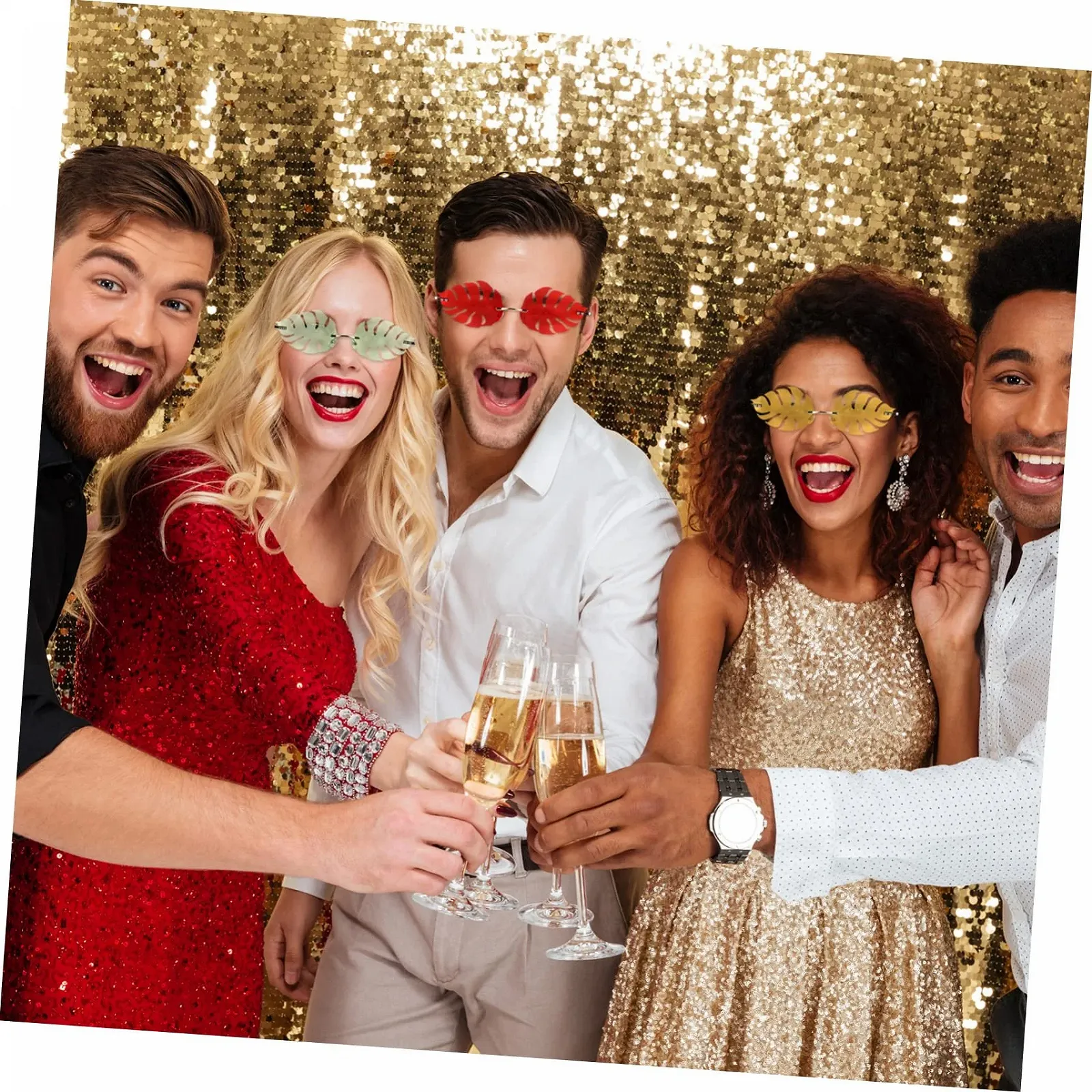 Солнцезащитные очки Письмо PACKOVE Набор из 2 шт. Желтый, фото №2