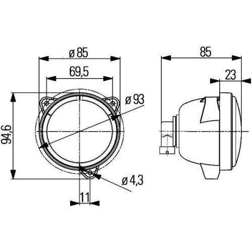 Рабочая фара HELLA 1G0 996 176-061 для CASE IH SAME CLAAS DEUTZ-FAHR HAMM, фото №4