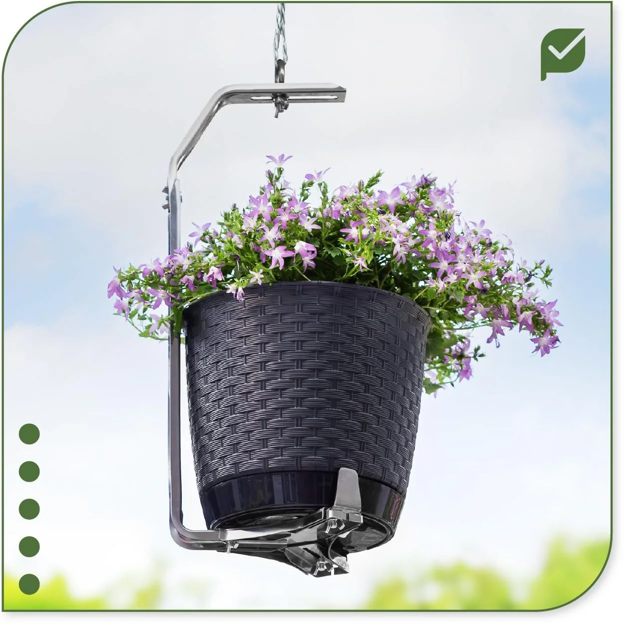 Тримач для підвісного квіткового горщика з нержавіючої сталі до 6 кг, фото №3 Тримач для підвісного квіткового горщика з нержавіючої сталі до 6 кг, фото №3