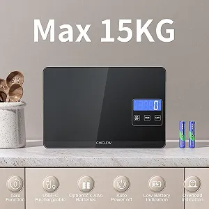 Цифрові кухонні ваги CHICLEW 15 кг 24 x 16 x 2 см Загартоване скло ціна на synthetic.ua - Фото 1 Цифрові кухонні ваги CHICLEW 15 кг 24 x 16 x 2 см Загартоване скло synthetic.ua - Фото 1