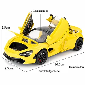 Модель Автомобіля McLaren 720S, 1:24, Жовтий synthetic.ua - Фото 1