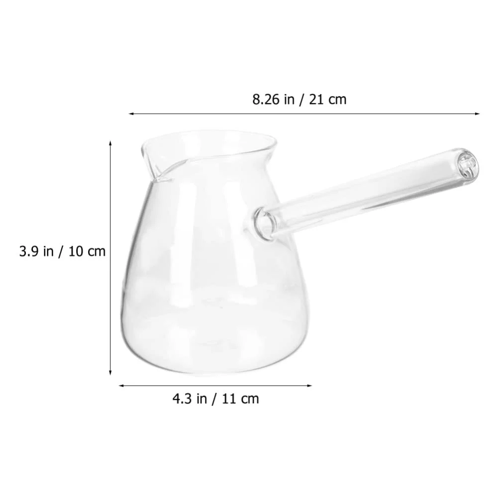 Турка Cabilock Індукційна 450 мл Скло Прозора з ручкою, глечик для кави, фото №6