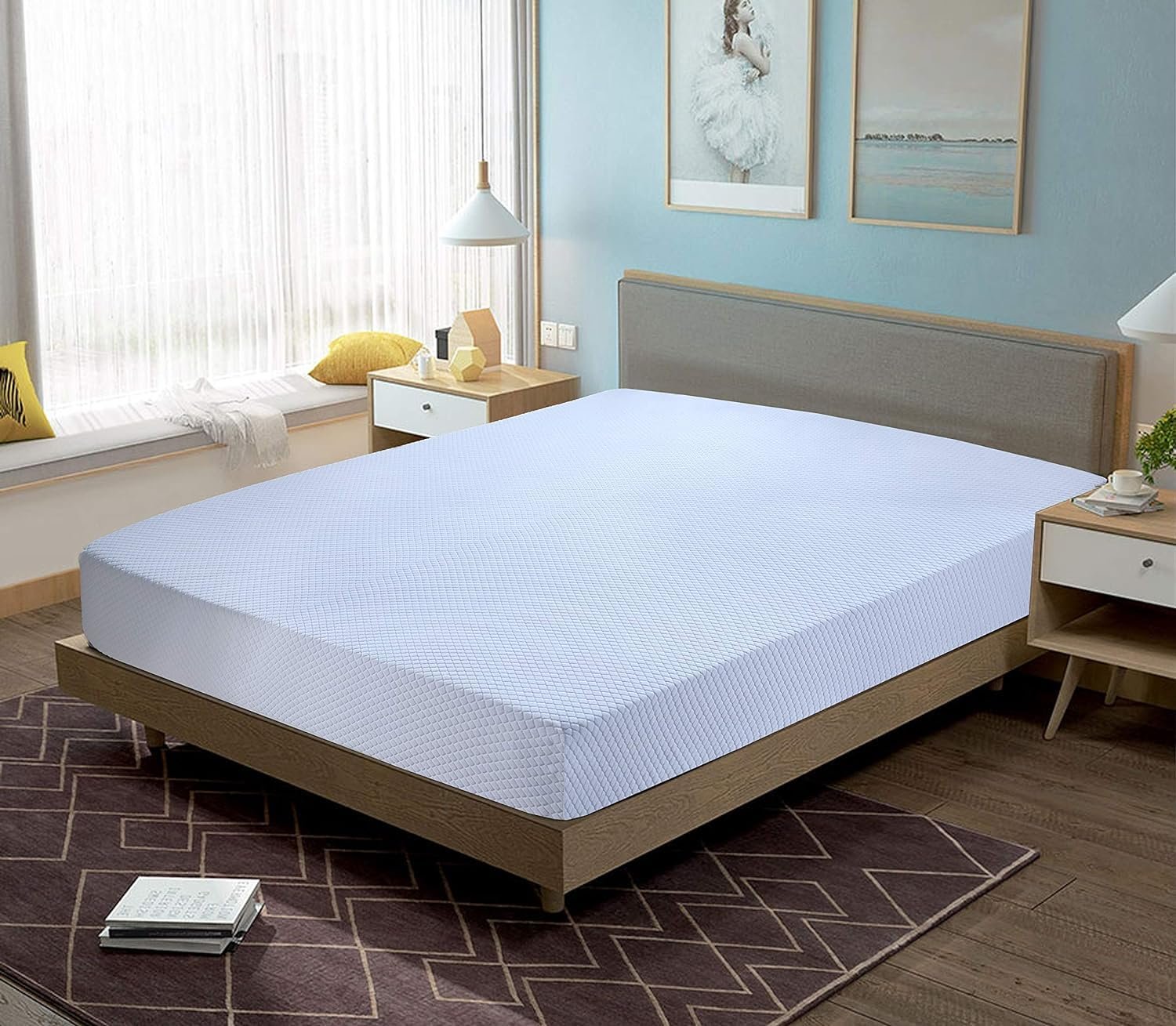 Наматрасник Diamond Rombo, 100% водонепроницаемый, пыленепроницаемый, ромбовидный стеганый, фото №2