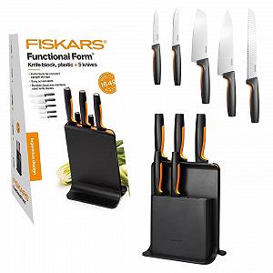 Набор ножей Fiskars Functional Form, 5 шт, черный synthetic.ua - Фото 1
