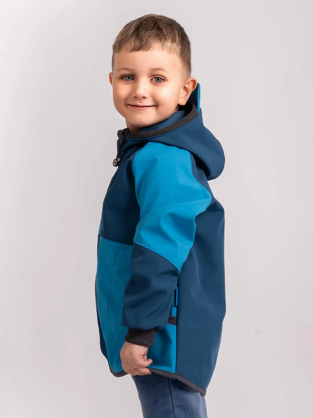 Детская софтшелл куртка с флисом Unuo Street Cobalt Turquoise, фото №3 Детская софтшелл куртка с флисом Unuo Street Cobalt Turquoise, фото №3