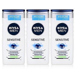 Гель для душа Nivea Sensitive 250 мл 3 шт. - Фото 1