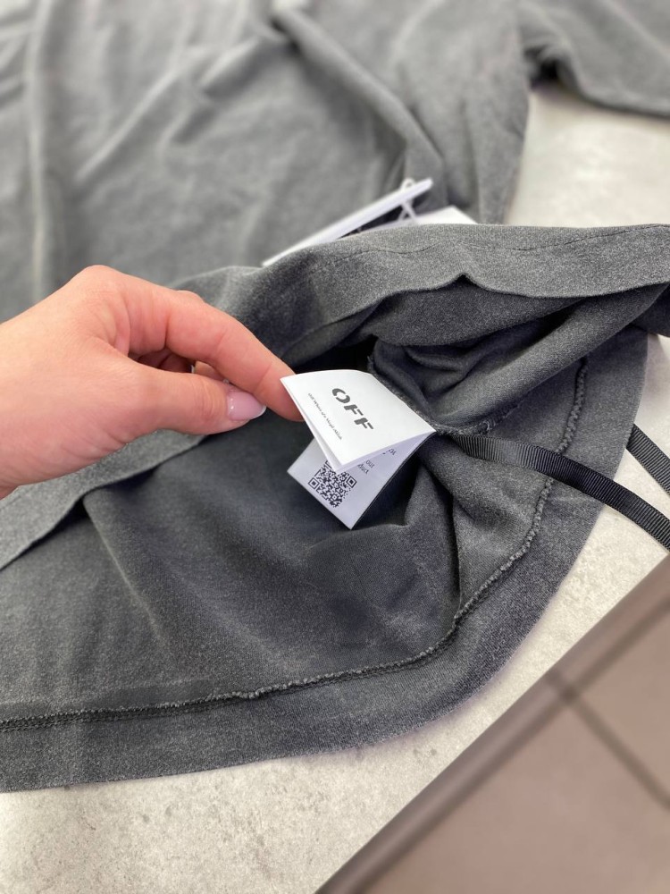 Футболка серая Off White gray f636, фото №5