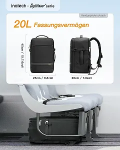 Рюкзак для ручной клади Inateck 40x25x20 см 20L для Ryanair 14" synthetic.ua - Фото 1