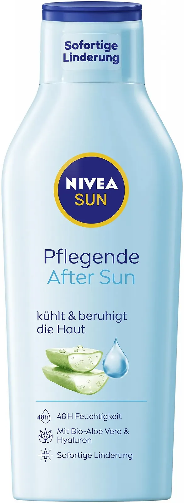 Лосьон NIVEA SUN Nourishing After Sun, лосьон для тела с успокаивающим эффектом после загара, After Sun с органическим алоэ вера и гиалуроновой кислотой для увлажнения в течение 48 часов (400 мл), фото №1