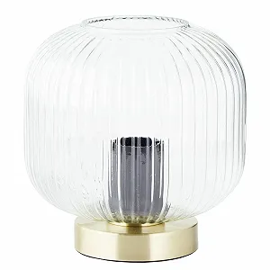 Настільна лампа INSPIRE DIPSY 1 x E27 макс. 60 Вт В. 21 см Скляна Латунь Золотиста synthetic.ua - Фото 1