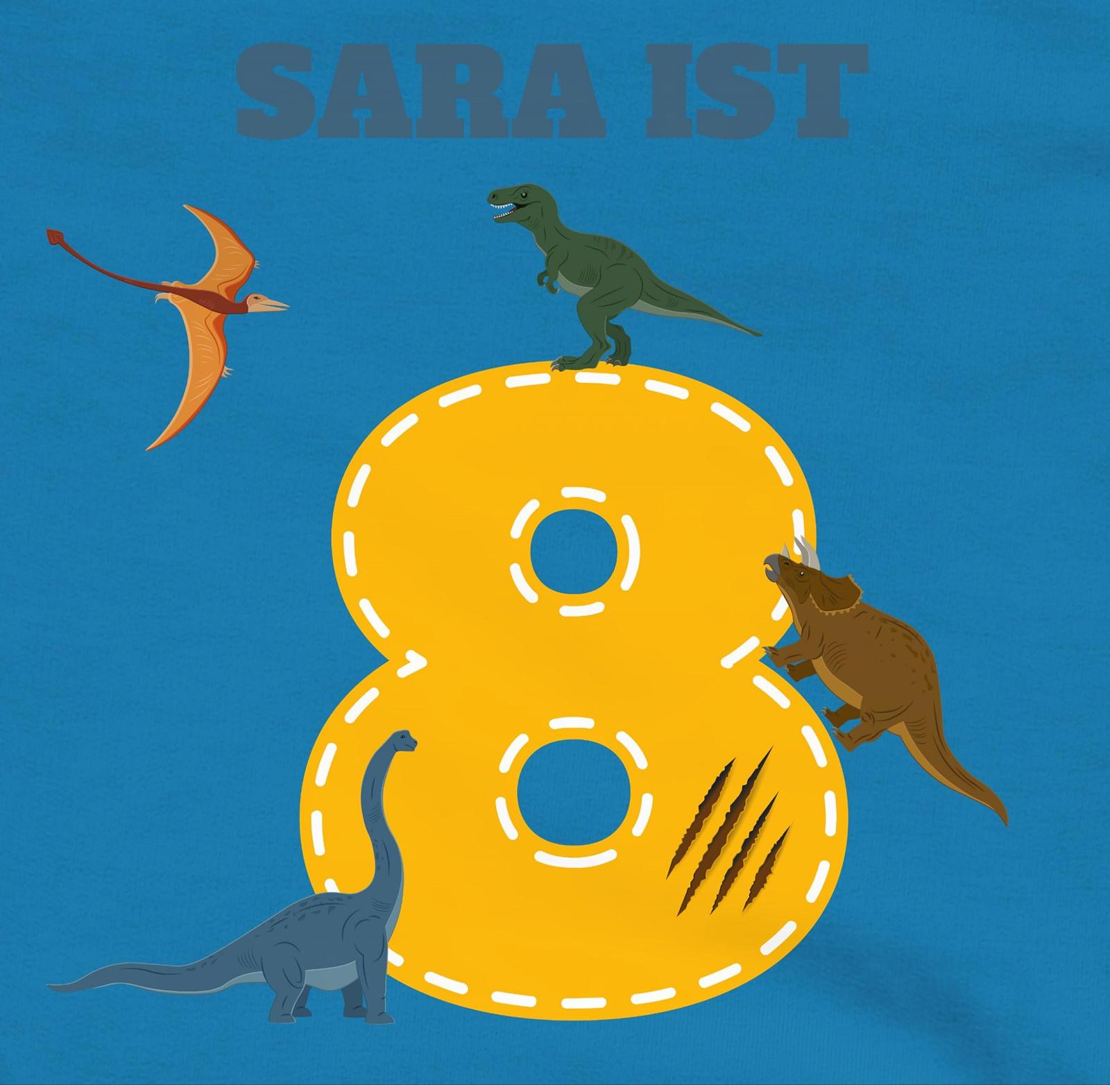 Худи Shirtracer 8th Birthday Dinosaur Dino с именем, персонализированное, фото №3