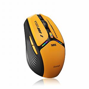 Миша Uiosmuph G19 Bluetooth, бездротова, світлодіодна (Tri-Mode: BT 5.1/5.0+2.4G), видимий рівень заряду батареї, 1600 DPI, оптична, USB, акумуляторна - Фото 1