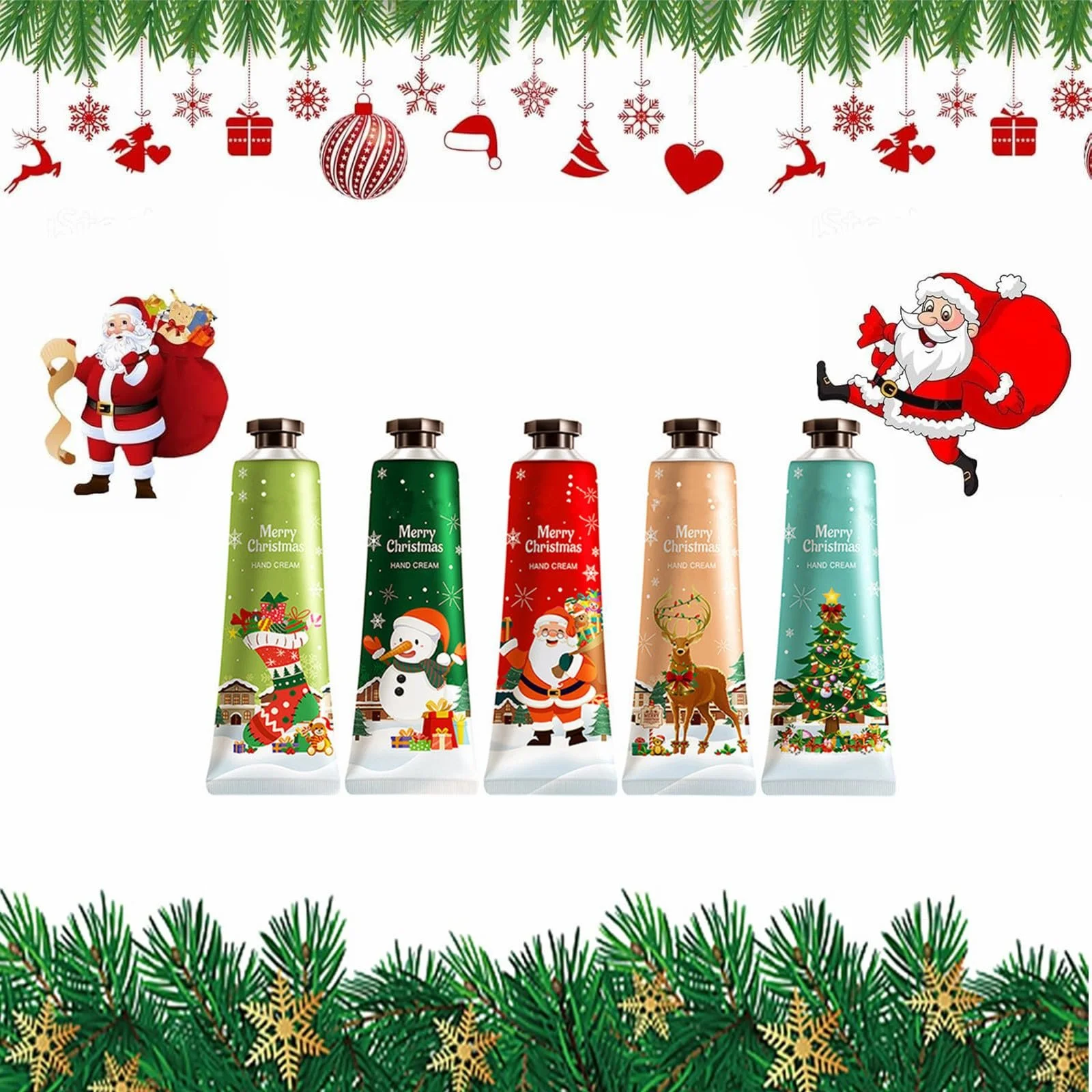 Набір Різдвяних Кремів для Рук, 5 шт, фото №1