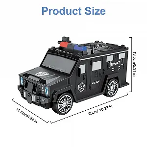 Скарбничка-сейф Police Car Інкасаторська машина з паролем та звуковими ефектами (Автомобіль) synthetic.ua - Фото 1