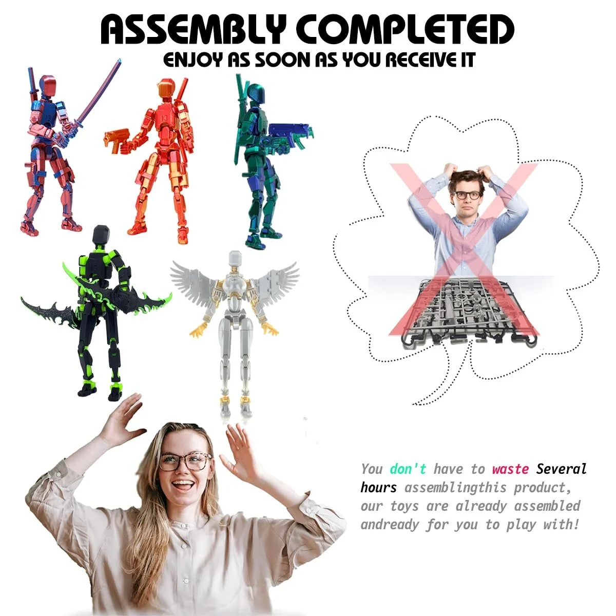 Набор фигурок T13 Titanium 13 Nova T-13 3D-печать Multi-Jointed Blua, фото №4