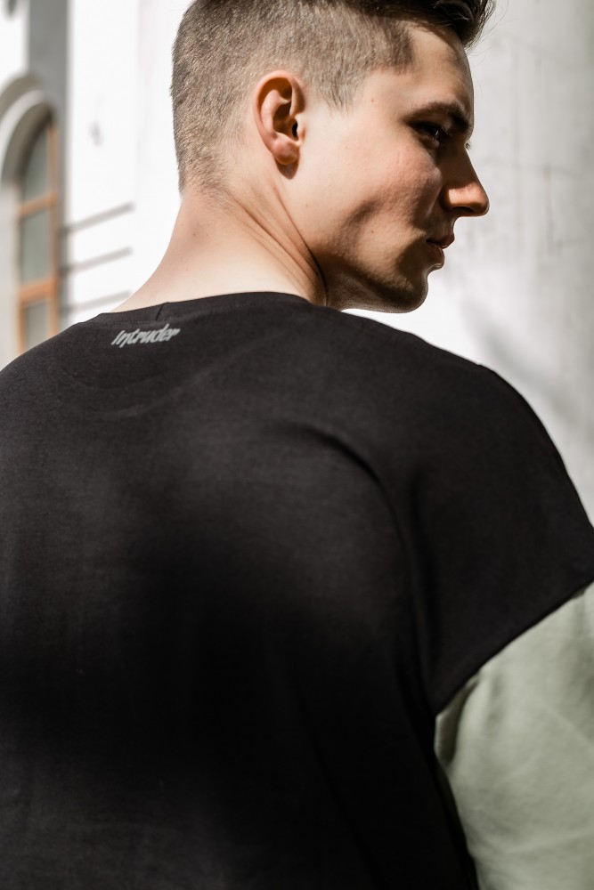 Футболка FreeDom черная с оливкой, фото №10