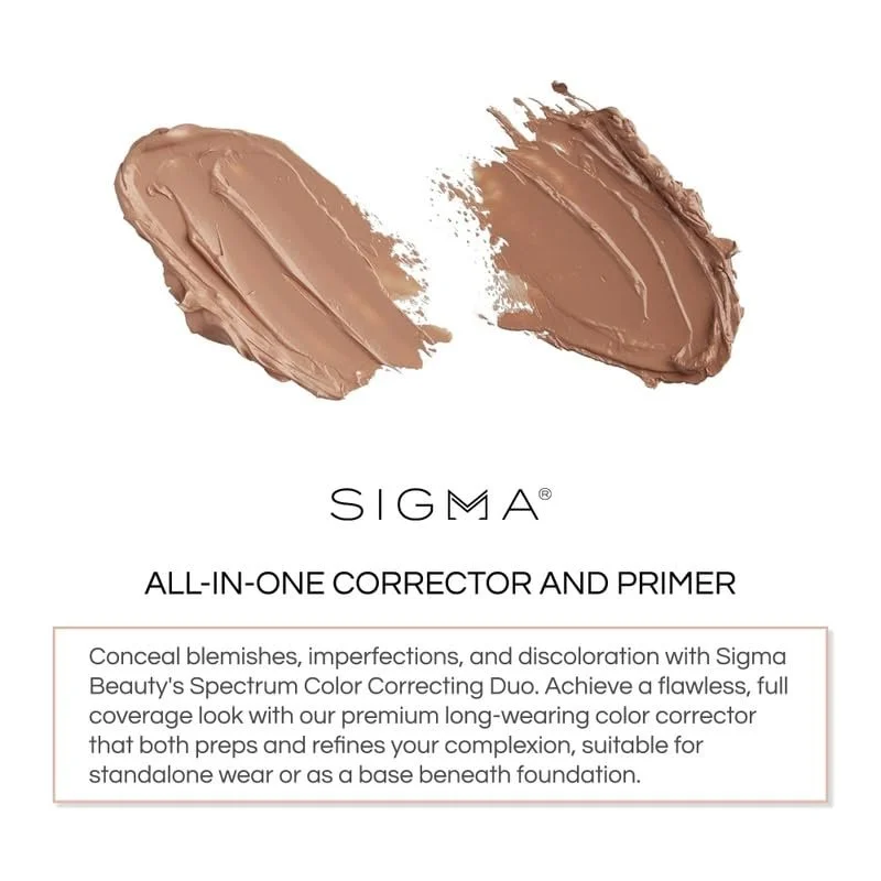 Коректор для обличчя Sigma Beauty Spectrum Colour-Correcting Duo 2-в-1 Коректор і Праймер Medium to Dark, фото №2 Коректор для обличчя Sigma Beauty Spectrum Colour-Correcting Duo 2-в-1 Коректор і Праймер Medium to Dark, фото №2