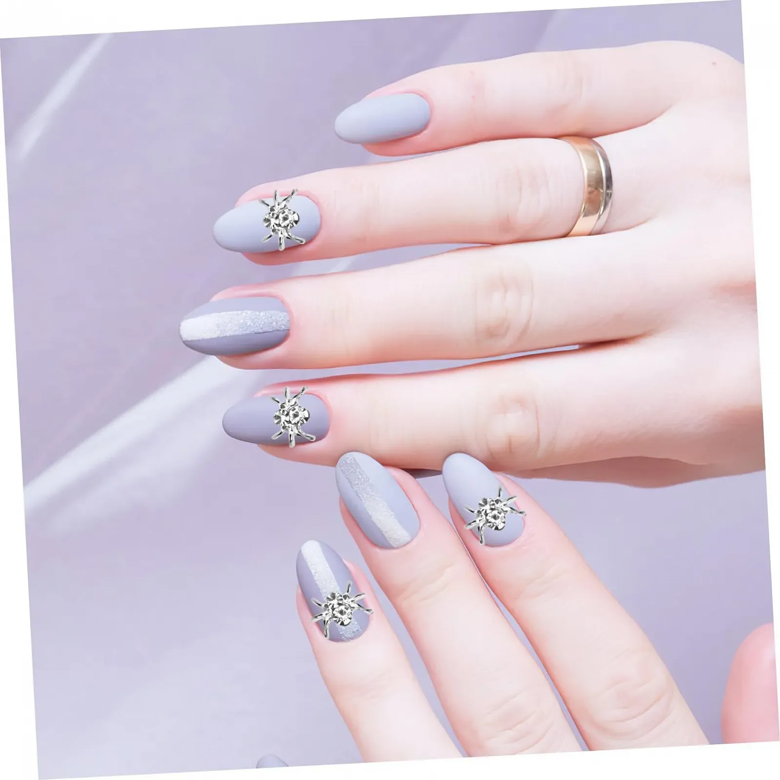 Украшение для маникюра Паук, 30 шт, серебряные бусины, фото №4