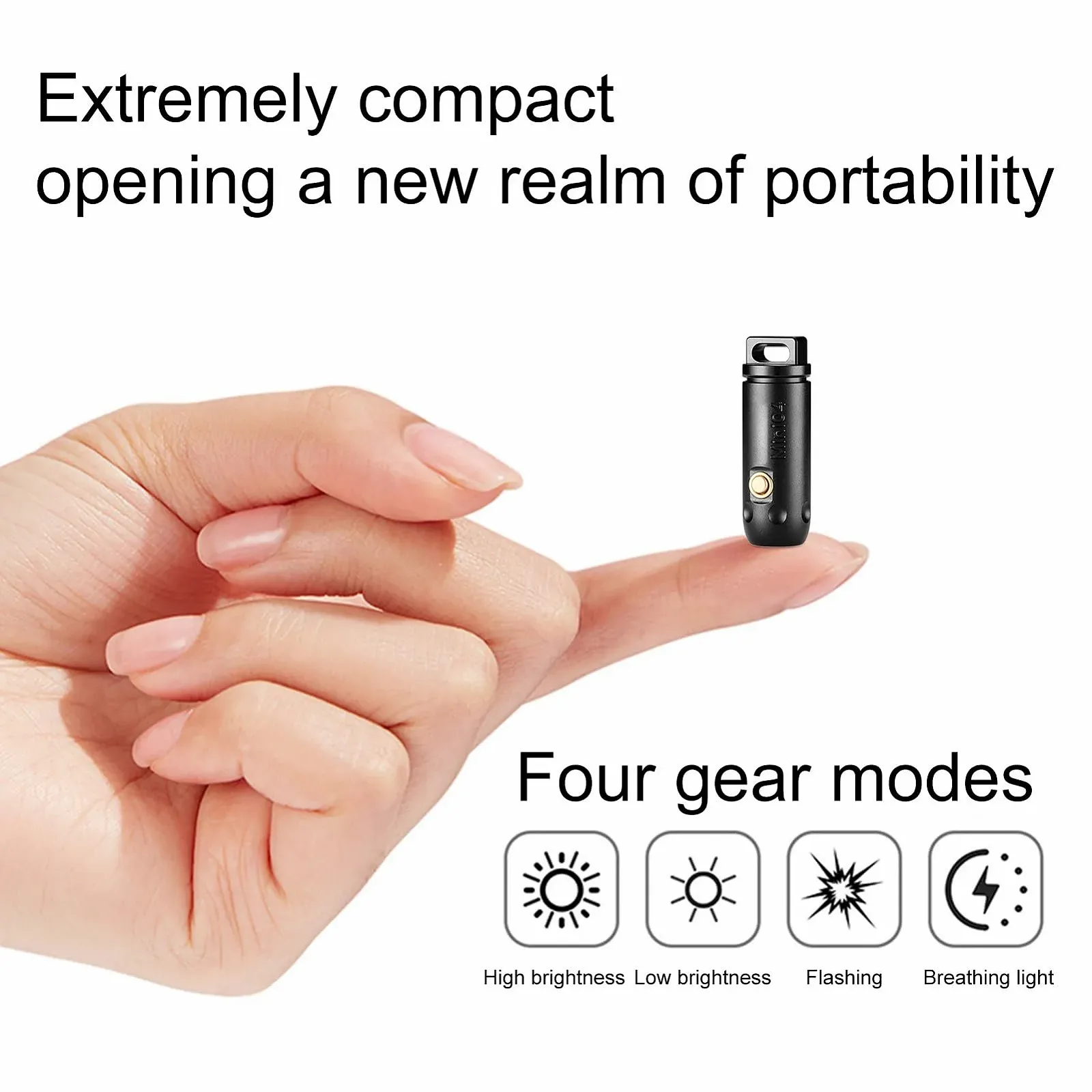 Компактний ліхтарик з кліпсою на кепку, маленький яскравий з 4 режимами, універсальний для їзди на велосипеді, ремонту, бігу, походів, використання на відкритому повітрі, 3.45 x 1.14 см, фото №7