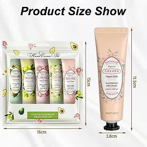 Набор рождественских кремов для рук, мини-набор из 5 кремов для рук, Цветочный и фруктовый увлажняющий крем synthetic.ua - Фото 1