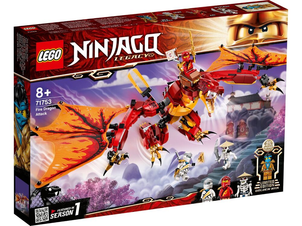 Детский конструктор LEGO Атака огненного дракона 71753, фото №1 Детский конструктор LEGO Атака огненного дракона 71753, фото №1