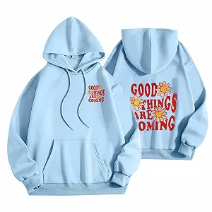 Женское Худи Модное Повседневное Мягкое Удобное Элегантное Шикарное с Буквенным Принтом Осенне-Зимнее Свободное Худи-Пуловер с Длинными Рукавами - Фото 1