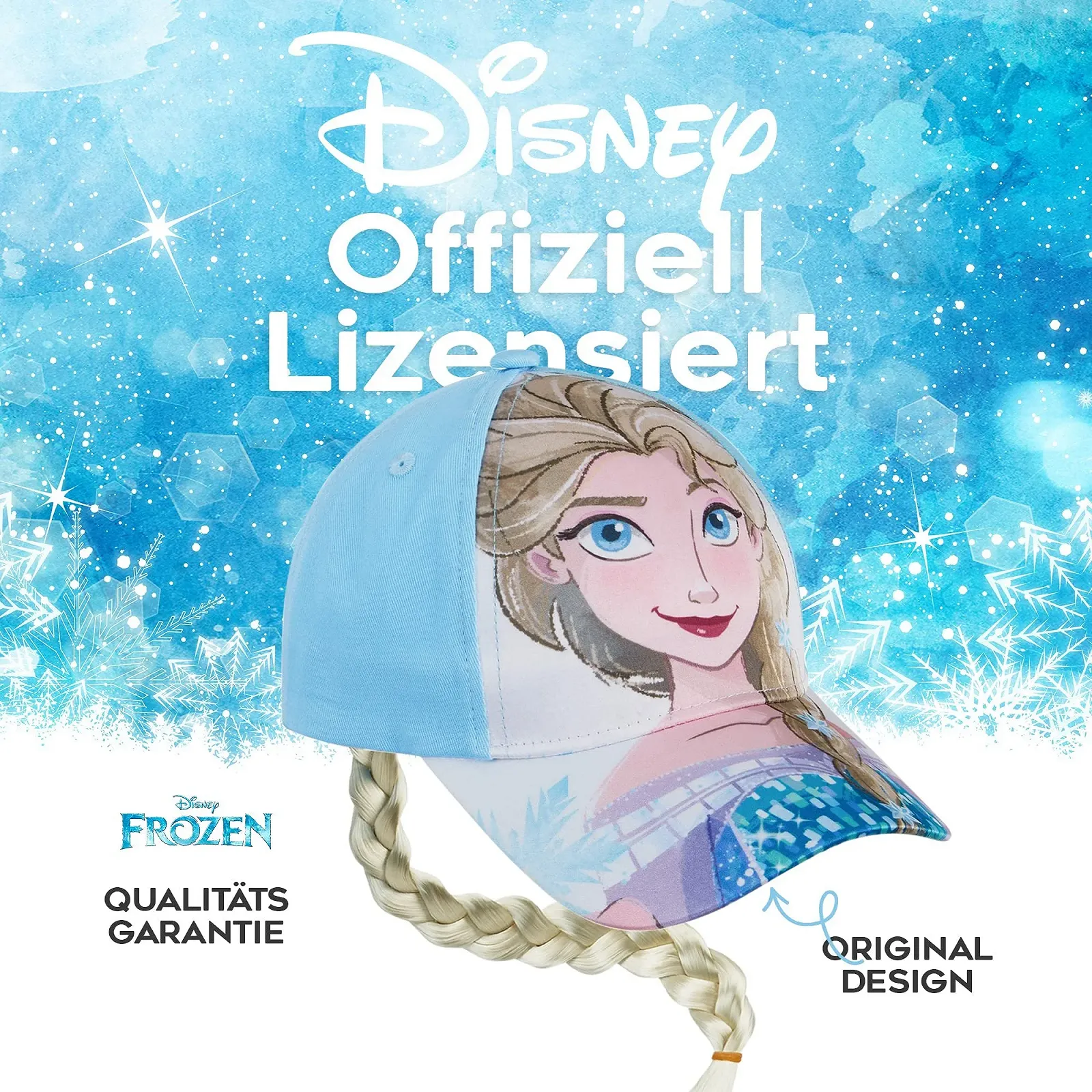 Бейсболка Disney Princess Collection для девочек One Size со съемной косой, фото №4