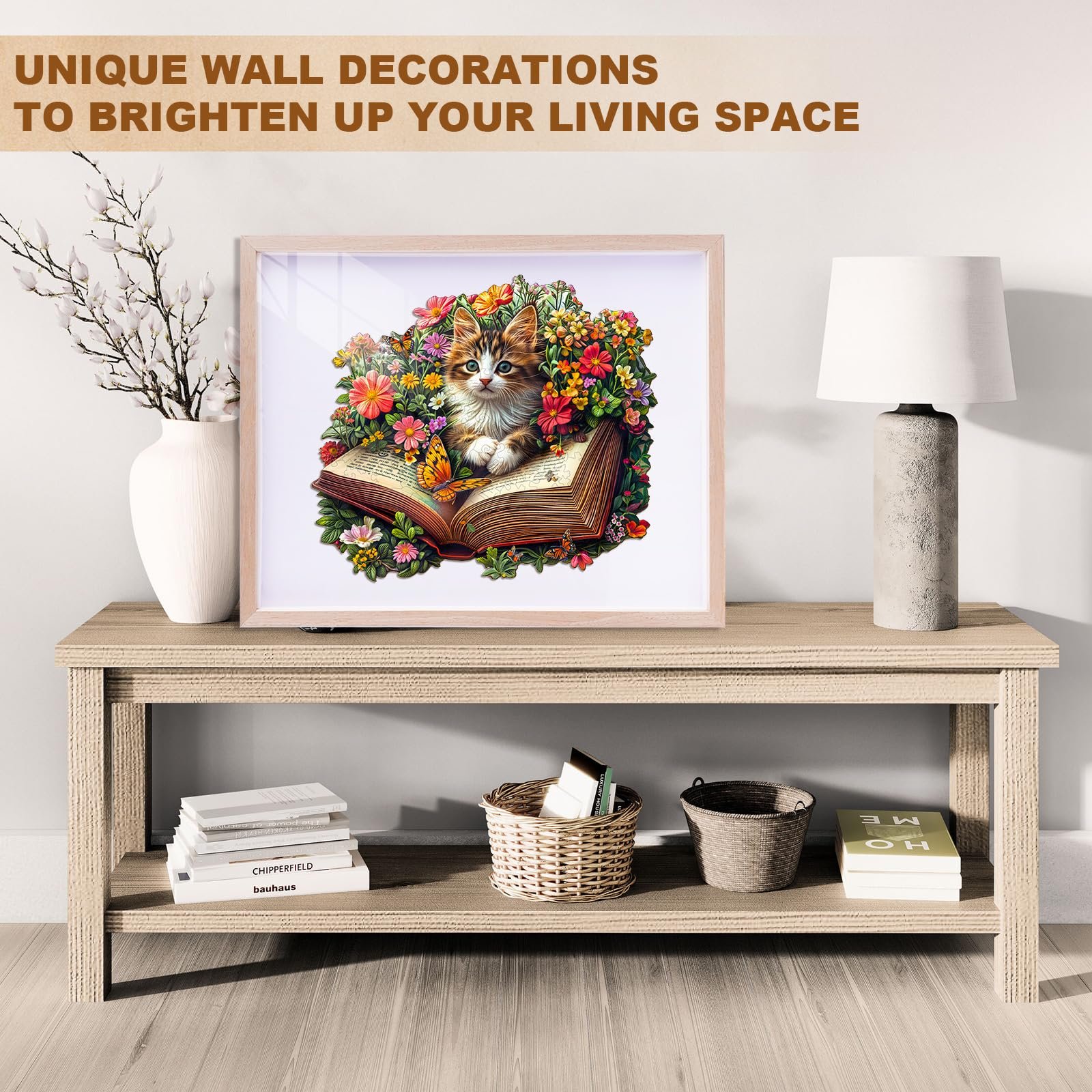 Пазл деревянный WOODBESTS Cat on Book 235 элементов 34 x 30.2 см, фото №4