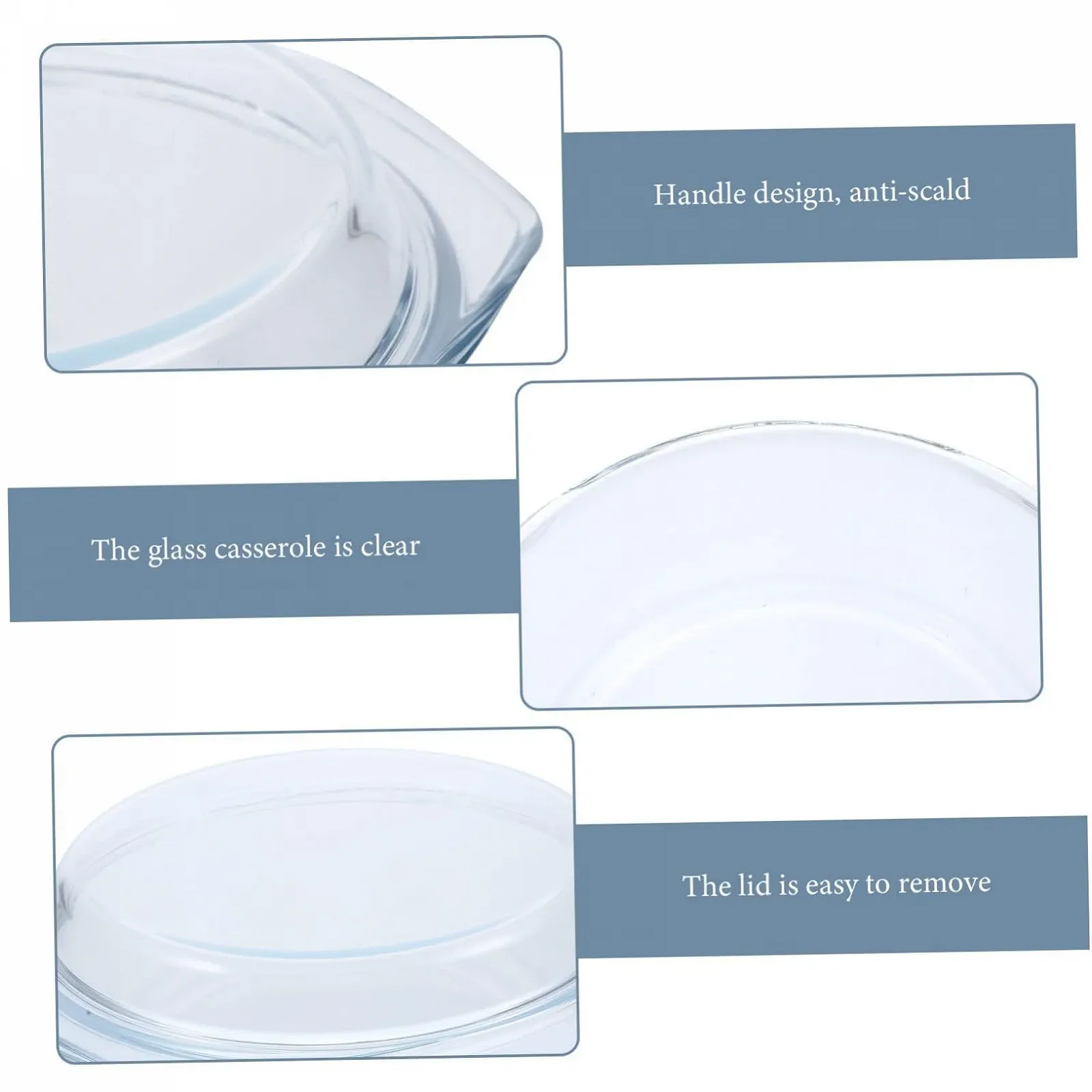 Скляна Форма VALICLUD з кришкою термостійка кругла Прозора, фото №9 Скляна Форма VALICLUD з кришкою термостійка кругла Прозора, фото №9